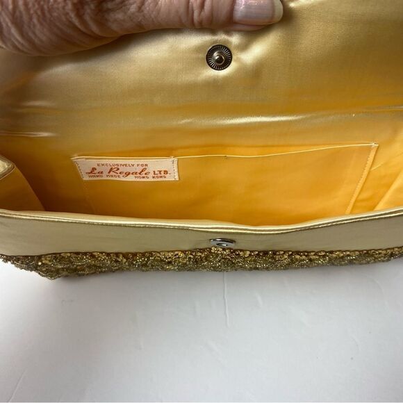 La Regale LTD Vintage Gold Bead and Sequin Clutch - Picture 6 of 10